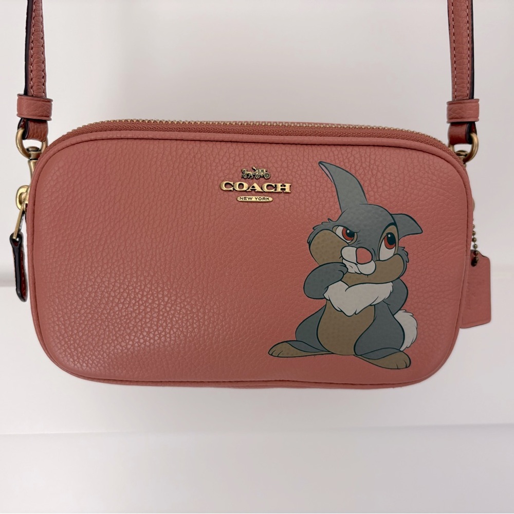 Disney X Coach Sadie Crossbody clutch with Thumper motif